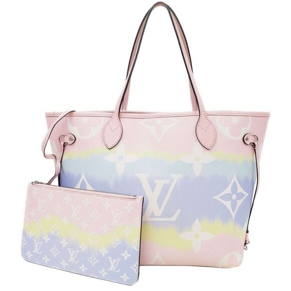 Authentic Louis Vuitton Neverfull Monogram Escale MM Tote Shoulder Bag Pastel - Picture 1 of 16